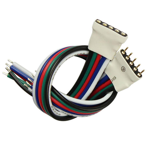 Image of 10pcs Pack (5Pair) 5pin RGBW/RGBWW LED Strip Connectors