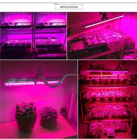 Image of 10Pcs 1/2/3/4 Ft LED Tube T5 Grow Light Red/Blue Spectrum(R:B=5:1) Clear Lens for Indoor Plant Veg and Flower Hydroponic Greenhouse Growing Bar Light