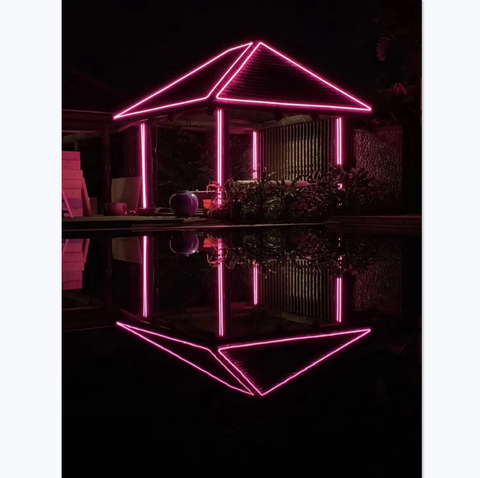 Image of 1M/5M/10M/20M Pack of T1313 LED Neon Light Housing Kit with End Caps and Mounting Clips, Flexible Neon Channel Fit for 8mm Wide LED Strip Lights