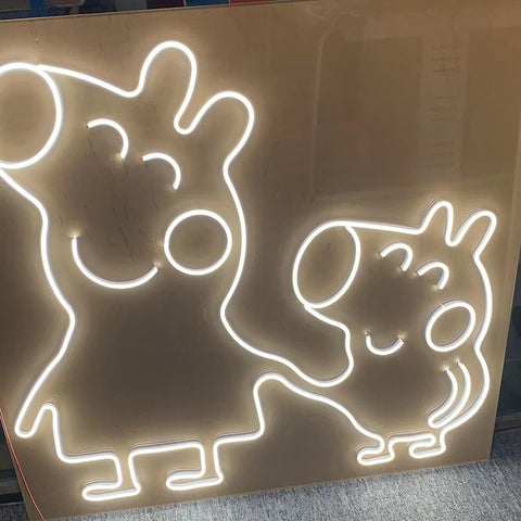 Image of 1M/5M/10M Pack of T20D LED Neon Light Housing Kit with End Caps and Mounting Clips, Flexible Neon Channel Fit for 10mm Wide LED Strip Lights