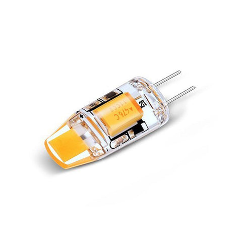 Image of 10 Pack G4 LED Light Bulb Bi-Pin Silicon Encapsulation 12V 1 W 0705 COB LEDs CRI>80 100-110Lumen 10W Equivalent