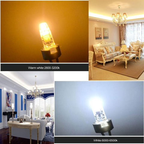 Image of 10 Pack G4 LED Light Bulb Bi-Pin Silicon Encapsulation 12V 1 W 0705 COB LEDs CRI>80 100-110Lumen 10W Equivalent