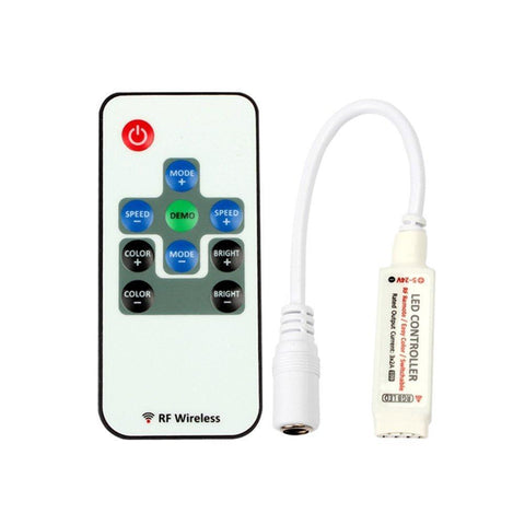 Image of RF Wireless Mini LED Controller with 10-key Remote 5V-24V 12A / 3 Channels for RGB/GRB LED Strip SMD5050 SMD3528 Color Changing