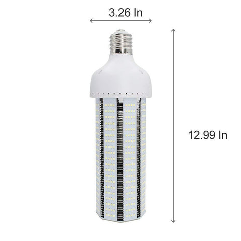 Image of LED Corn Light Bulb, E39 Medium Screw Base, Metal Halide Replacement for Indoor Outdoor Large Area Lighting, Street and Area Light, HID, Hp