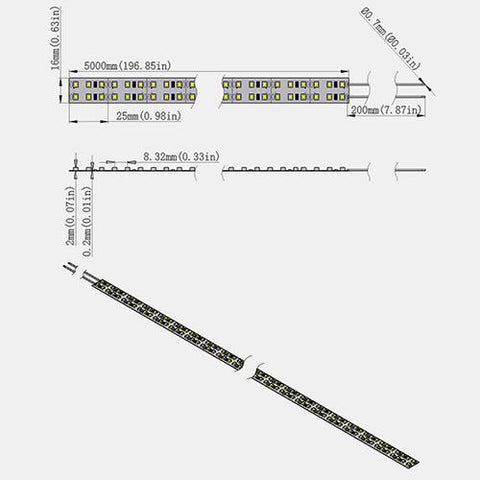 Image of DC 12V Red/Blue/Green/Yellow Dimmable SMD3528-1200 Double Row Flexible LED Strips 240 LEDs Per Meter 15mm Width 1200lm Per Meter