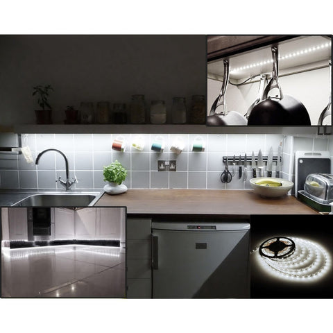 Image of DC 12V SMD3528-150 Flexible LED Strips 30 LEDs Per Meter 8mm Width 150lm Per Meter