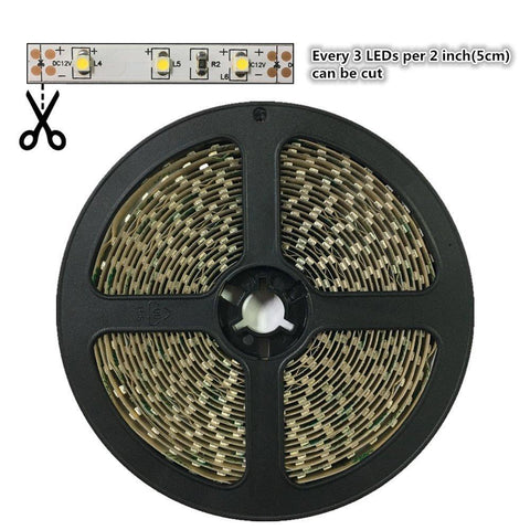 Image of DC 12V Dimmable SMD3528-300 Flexible LED Strips 60 LEDs Per Meter 8mm Width 300lm Per Meter