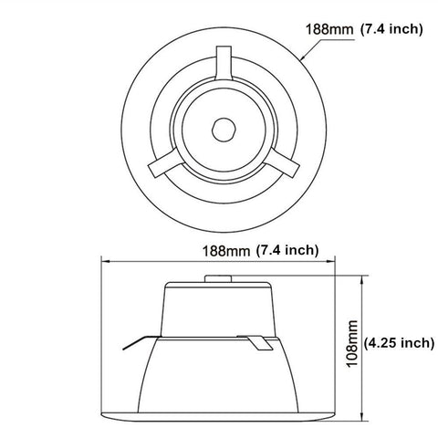 Image of Free Shipping 18 Pack UL CUL Listed Dimmable 6 Inch 120V AC 17W 1400 Lumen ( 90W Equivalent) Recessed LED Retrofit Downlight Kit