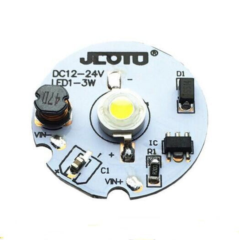 Image of 1W 3W DC12V-DC24V LED PCB Component 30mm Wide Round Board