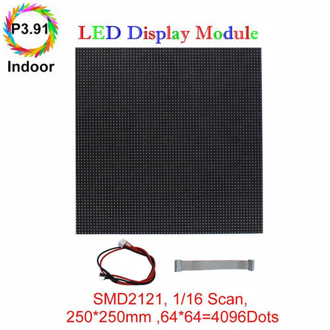Image of M-ID3.91 P3.91 Rental Sereis LED Module,Full RGB 3.91mm Pixel Pitch LED Display Tile in 250*250mm with 4096 dots, 1/16 Scan, 800 Nitsfor indoor Display