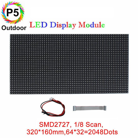 Image of M-OD5L P5 Normal Outdoor Series LED Module,Full RGB 5mm Pixel Pitch LED Tile in 320*160mm with 2048 dots, 1/8 Scan, 5000 Nits for Outdoor Display