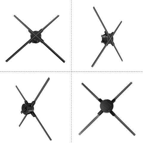 Image of Free Shipping 65cm 720 LEDs 3D Hologram Advertising Display LED Fan, WiFi App Holographic 3D Photos and Videos