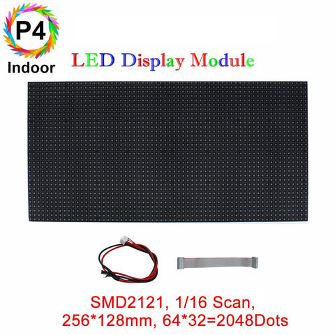 Image of M-ID4 P4 Normal Indoor Series LED Module,Full RGB 4mm Pixel Pitch LED Display Tile in 256*128mm with 2048 dots, 1/16 Scan, 800 Nitsfor indoor Display