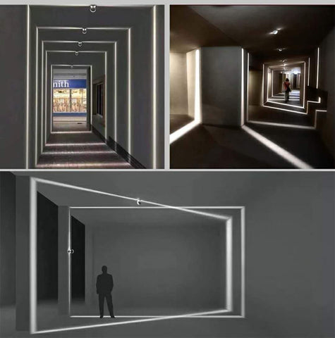 Image of FREE SHIPPING 8W 360° Light Blade Grey Finish Window Frame LED Light for Architecture Graphic/Doorframe/Hallway/Outdoor Landscape Decorative Lighting