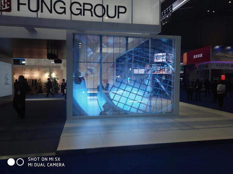 Image of aClear Series P3.9/7.8mm Transparent LED Display 1500nits/4500nits in Size 1000x500mm Aluminum Cabinet for Indoor Installation for Glass /Window