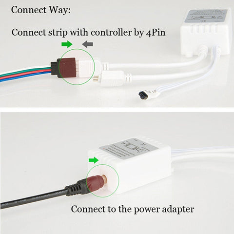 Image of 24Key IR Remote Controller for RGB LED Strip Lights 4-pin DC12V-24V LED Strip Controller