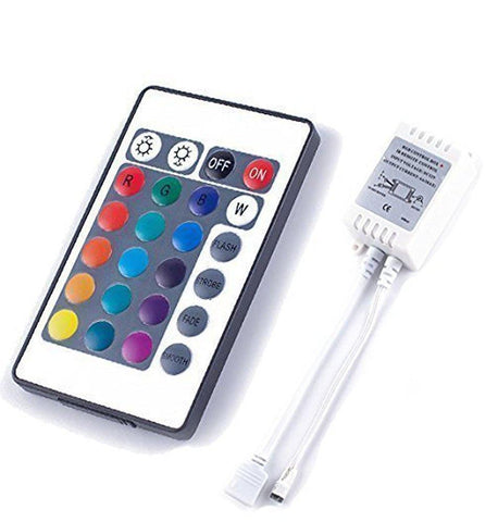 Image of 24Key IR Remote Controller for RGB LED Strip Lights 4-pin DC12V-24V LED Strip Controller
