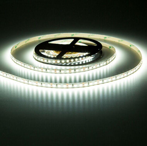 Image of DC12V 84W 7A 5Meter (16.4Ft) SMD2835 600LEDs/Roll Color Rendering Index CRI80 Flexible LED Strips 1900LM/M 8mm Wide White PCB
