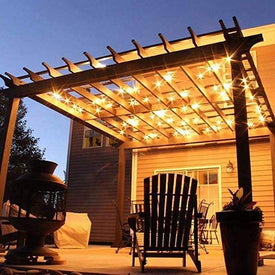 Dimmable Waterproof LED Outdoor String Lights - Hanging, 2W Edison Bulbs - 48Ft Commercial Lights for Decor for Patio, Backyard, Garden, Bistro¨C S14 Black - Warm White, with Dimmer, Complete Led String Lights Kit(48FT And  Dimmer)