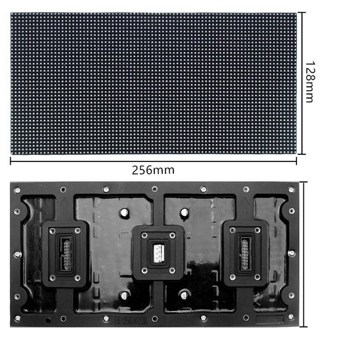 Image of New Generation M-WF3.2 P3.2 (3.2mm) Outdoor Waterproof LED Module, 3.2mm Pixel Pitch Full RGB LED Panel Screen in 256* 128 mm with 3200 dots, 1/20 Scan, 4500 Nits For Outdoor Display