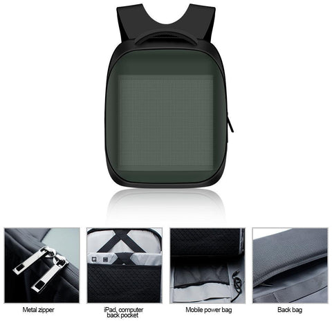 Image of 3rd New Generation Dynamic Displayed LED Backpack APP Controlled LED Advertising Bag