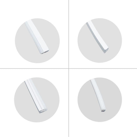 Image of 1M/5M/10M/20M Pack of T0815 LED Neon Light Housing Kit with End Caps and Mounting Clips, Flexible Neon Channel Fit for 5mm Wide LED Strip Lights