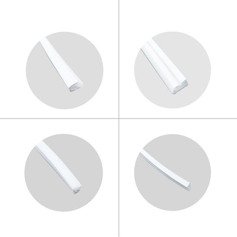 Image of 1M/5M/10M/20M Pack of T0817 LED Neon Light Housing Kit with End Caps and Mounting Clips, Flexible Neon Channel Fit for 8mm Wide LED Strip Lights