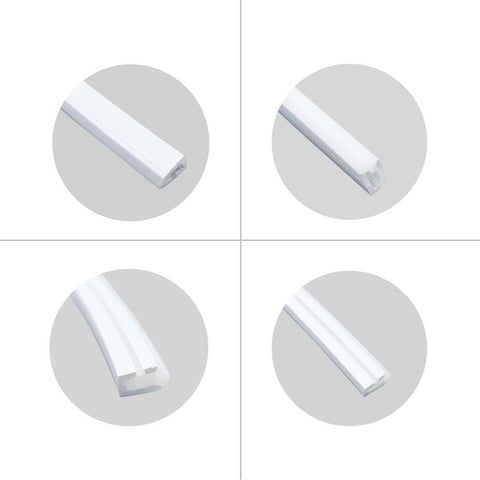 Image of 1M/5M/10M/20M Pack of T0613 Edge Lighting LED Neon Light Housing Kit with End Caps and Mounting Clips, Flexible Neon Channel Fit for 8mm Wide LED Strip Lights