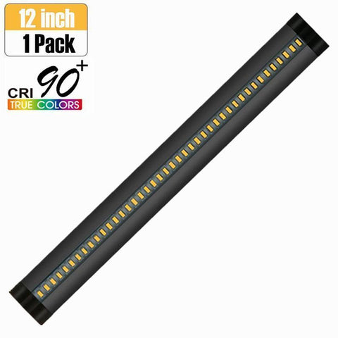 Image of 1 PACK 7mm Thick Black Finish LED Under Cabinet Lighting Dimmable Kit CRI90 300LM SMD2835 12V 5W with Dimmer & Power Supply Included