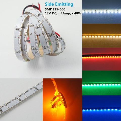 Image of 12V DC SMD335-600 High Density Side View Flexible LED Strips 120 LEDs Per Meter 8mm Wide LED Tape Light