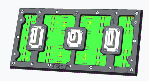 Image of New Generation M-WF3.2 P3.2 (3.2mm) Outdoor Waterproof LED Module, 3.2mm Pixel Pitch Full RGB LED Panel Screen in 256* 128 mm with 3200 dots, 1/20 Scan, 4500 Nits For Outdoor Display