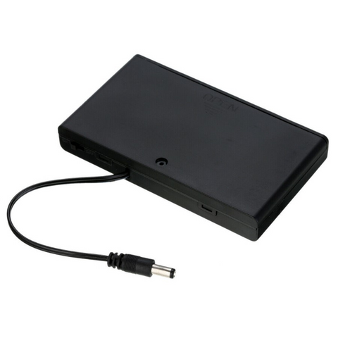 Image of Hot Sale 8x AA Battery 12V Storage Holder Box Case Battery Pack with ON-OFF Switch Black with DC plug cable in side