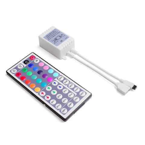 Image of 44Key IR Remote Controller for RGB LED Strip Lights 4-pin DC12V-24V LED Strip Controller