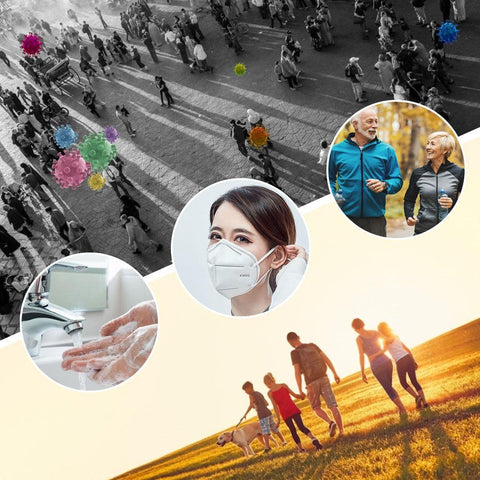 Image of 10Pack of KN95 Face Masks, Multi-Ply Cotton Filter Medical Sanitary for Dust, Germ Protection