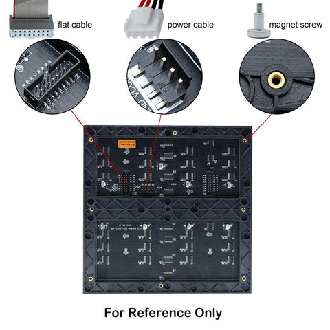 Image of M-ID3 P3 Normal Indoor Series LED Module,Full RGB 3mm Pixel Pitch LED Display Tile in 192*192mm with 4096 dots, 1/32 Scan, 800 Nitsfor indoor Display