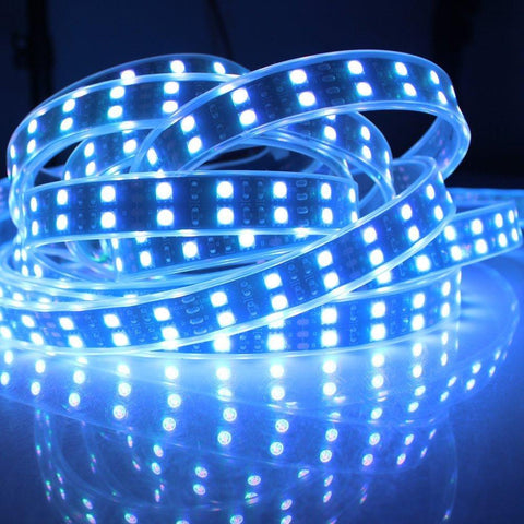 Image of DC 12V RGB Color Changing SMD5050-600 Double Row Flexible LED Strips 120 LEDs Per Meter 15mm Width
