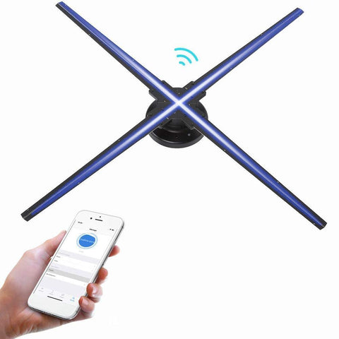 Image of Free Shipping 70cm 3D Hologram WiFi App Control Advertising Display LED Fan- 4 Blades 1022 LEDs Ideal for Store/Casino/Restaurant/Bar Signs