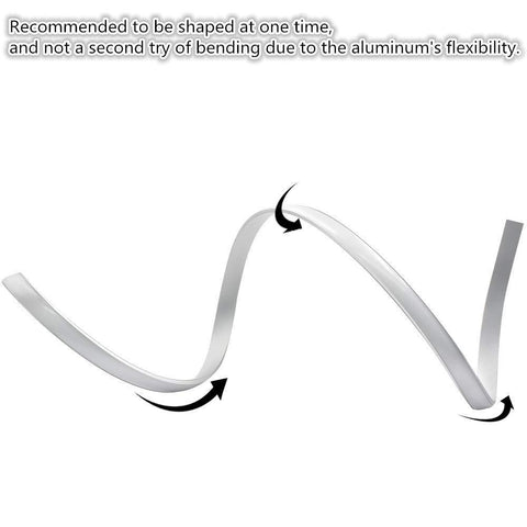 Image of 5Pack 1Meter (40'') Bendable Aluminum Channel System with Cover, End Caps, and Mounting Clips, for LED Strip Installations, Ultra-Thin Silver Finish