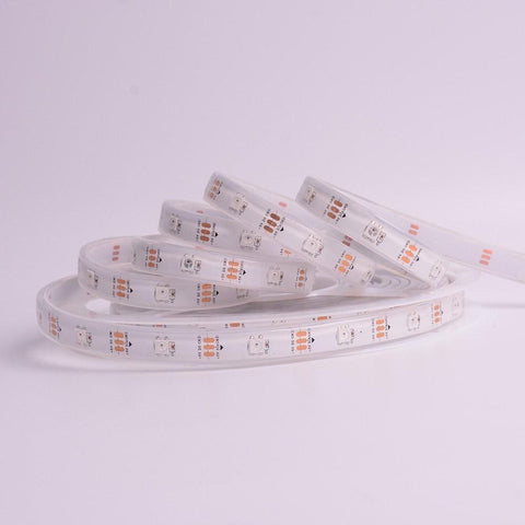 Image of DC 5V SK6812 Individually Addressable LED Strip Light 5050 RGBW 16.4 Feet (500cm) 30LED/Meter LED Pixel Flexible Tape White PCB