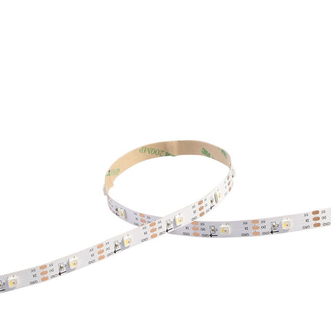Image of DC 5V SK6812 Individually Addressable LED Strip Light 5050 RGBW 16.4 Feet (500cm) 30LED/Meter LED Pixel Flexible Tape White PCB