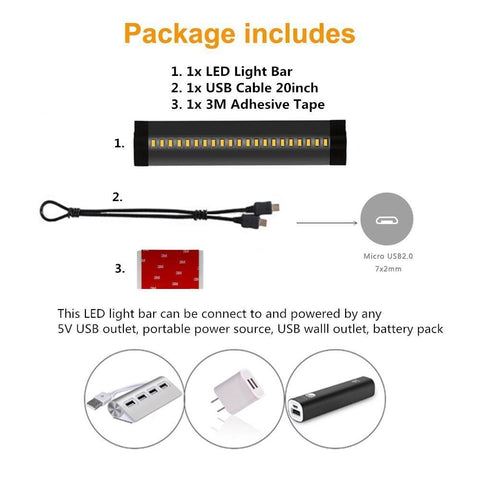 Image of 6inch CRI90 SMD2835 3W 160LM Dimmable LED Under Cabinet Light DC 5V / 12V Black / Silver Finish Color Ultra Thin Stick On Under Counter Lighting