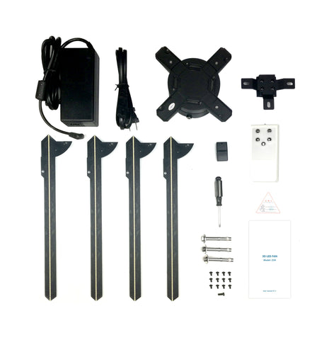 Image of Free Shipping 65cm 3D Hologram WiFi App Cloud Control Advertising Display LED Fan- 4 Blades 960pcs LEDs Ideal for Store/Casino/Restaurant/Bar Signs