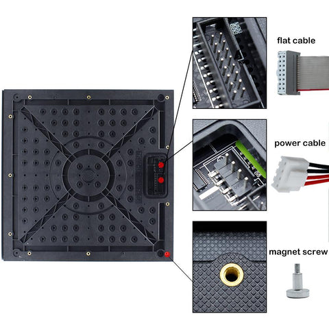 Image of M-ID4.81 P4.81 Rental Sereis LED Module,Full RGB 4.81mm Pixel Pitch LED Display Tile in 250*250mm with 2704 dots, 1/13 Scan, 800 Nitsfor indoor Display