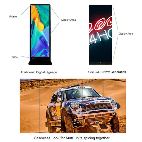 Image of EPOG Series Frameless Outdoor LED Poster Display with GOB Protective Front/Black All in IP65 with 2.6 | 2.9mm Pixel Pitch in 750x2000mm Large Display Area