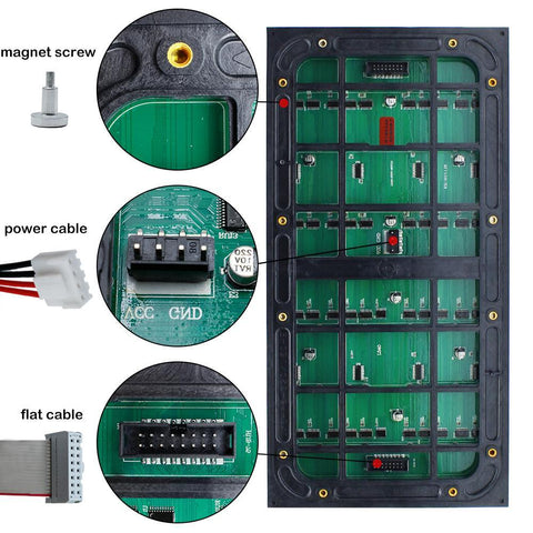 Image of M-OD4L P4 Normal Outdoor Series LED Module,Full RGB 4mm Pixel Pitch LED Tile in 320*160mm with 3200 dots, 1/10 Scan, 5000 Nits for Outdoor Display