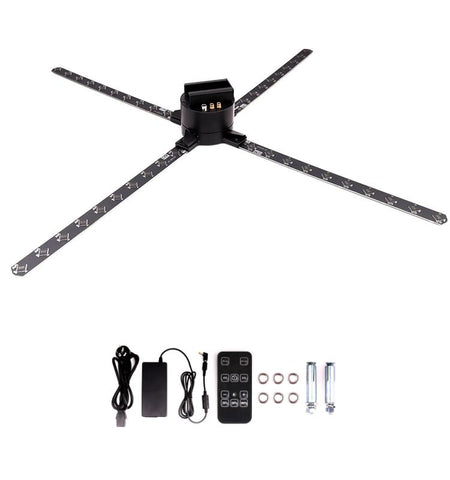 Image of Free Shipping 65cm 3D Hologram WiFi App Cloud Control Advertising Display LED Fan- 4 Blades 1024 Resolution Ideal for Store/Casino/Restaurant/Bar Signs