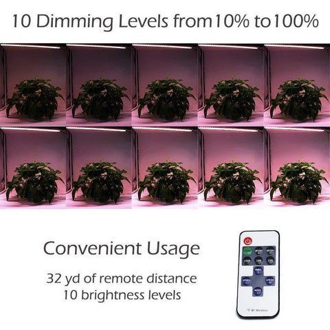 Image of Hard LED Grow Light Strip with Full Spectrum LEDs, 36W IP65 Waterproof Dimmable LED Plant Grow Light Bar for Germination, Growth and Flowering, with 12V/3A Power Supply, Set of 3, All in Kit