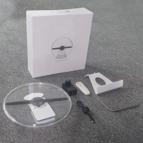 Image of Free Shiping 30cm 3D Hologram Fan Unique Design with Patent, Battery Powered Holograma Advertising Logo Projector LED Fan Display
