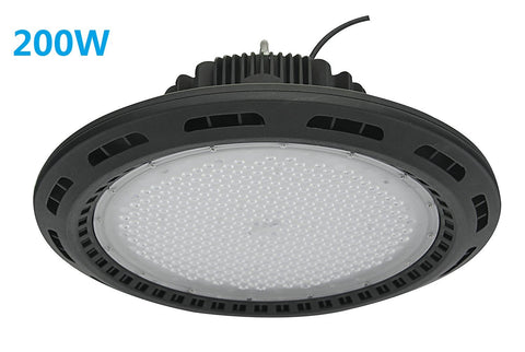 Image of Free Shipping 200W UFO LED High Bay Light Fixture 17000LM CRI>80 IP65 Waterproof 100-277VAC Non-Dimmable for Warehouse & Supermarket