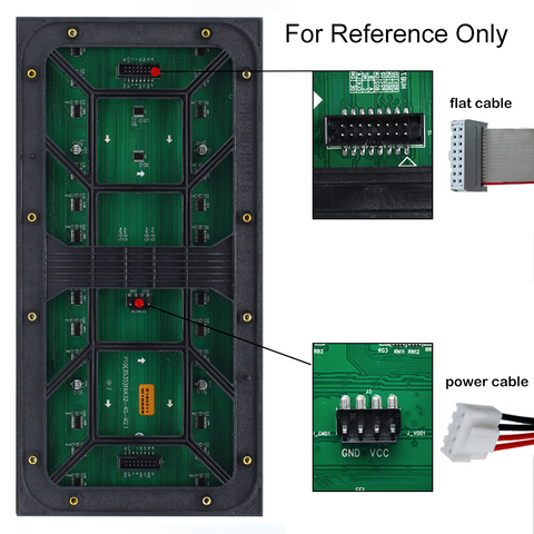 Image of M-OD10L P10 Normal Outdoor Series LED Module, Full RGB 10mm Pixel Pitch LED Tile in 320*164mm with 512 dots, 1/2 Scan, 5000 Nits for Outdoor Display